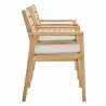 Modway Viewscape Outdoor Patio Ash Wood Jack and Jill Chair Set - Natural Taupe - Side Angle - Modway Viewscape Outdoor Patio Ash Wood Jack and Jill Chair Set - Natural Taupe - Side Angle
