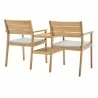 Modway Viewscape Outdoor Patio Ash Wood Jack and Jill Chair Set - Natural Taupe - Back Side Angle - Modway Viewscape Outdoor Patio Ash Wood Jack and Jill Chair Set - Natural Taupe - Back Side Angle