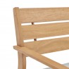 Modway Viewscape Outdoor Patio Ash Wood Loveseat - Natural Taupe - Closeup Top Angle