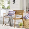 Modway Viewscape Outdoor Patio Ash Wood Loveseat - Natural Taupe - Lifestyle