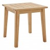 Modway Viewscape Outdoor Patio Ash Wood End Table - Natural - Front Side Angle