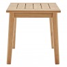 Modway Viewscape Outdoor Patio Ash Wood End Table - Natural - Front Angle