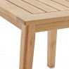 Modway Viewscape Outdoor Patio Ash Wood End Table - Natural - Closeup Top Angle