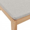 Modway Riverlake Outdoor Patio Ash Wood Counter Stool - Natural Taupe - Seat Closeup Angle