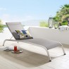 Modway Savannah Mesh Chaise Outdoor Patio Aluminum Lounge Chair in Gray - Lifestyle