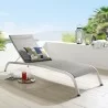 Modway Savannah Mesh Chaise Outdoor Patio Aluminum Lounge Chair in Gray - Lifestyle - Modway Savannah Mesh Chaise Outdoor Patio Aluminum Lounge Chair in Gray - Lifestyle