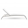 Modway Savannah Mesh Chaise Outdoor Patio Aluminum Lounge Chair - White - Front Angle
