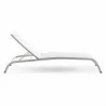 Modway Savannah Mesh Chaise Outdoor Patio Aluminum Lounge Chair - White - Front Angle - Modway Savannah Mesh Chaise Outdoor Patio Aluminum Lounge Chair - White - Front Angle
