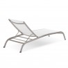 Modway Savannah Mesh Chaise Outdoor Patio Aluminum Lounge Chair - White - Back Side Angle