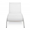 Modway Savannah Mesh Chaise Outdoor Patio Aluminum Lounge Chair - White - Side Angle