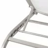 Modway Savannah Mesh Chaise Outdoor Patio Aluminum Lounge Chair - White - Closeup Base Angle - Modway Savannah Mesh Chaise Outdoor Patio Aluminum Lounge Chair - White - Closeup Base Angle