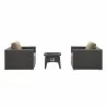 Modway Convene 3 Piece Set Outdoor Patio with Fire Pit in Espresso Mocha - Set in Front Angle - Modway Convene 3 Piece Set Outdoor Patio with Fire Pit in Espresso Mocha - Set in Front Angle