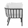 Modway Riverside 2 Piece Outdoor Patio Aluminum Sectional Sofa Set - Gray White - Set in Side Angle - Modway Riverside 2 Piece Outdoor Patio Aluminum Sectional Sofa Set - Gray White - Set in Side Angle