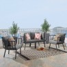 Modway Riverside 4 Piece Outdoor Patio Aluminum Set in Gray Charcoal - Lifestyle - Modway Riverside 4 Piece Outdoor Patio Aluminum Set in Gray Charcoal - Lifestyle