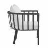 Modway Riverside 4 Piece Outdoor Patio Aluminum Set in Gray Charcoal - Armchair in Front Side AngleModway Riverside 4 Piece Outdoor Patio Aluminum Set in Gray White - Armchair in Side Angle - Modway Riverside 4 Piece Outdoor Patio Aluminum Set in Gray Charcoal - Armchair in Front Side AngleModway Riverside 4 Piece Outdoor Patio Aluminum Set in Gray White - Armchair in Side Angle