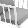 Modway Riverside 6 Piece Outdoor Patio Aluminum Set - White Gray - Seat Closeup Angle