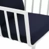 Modway Riverside 6 Piece Outdoor Patio Aluminum Set - White Navy - Seat Closeup Angle - Modway Riverside 6 Piece Outdoor Patio Aluminum Set - White Navy - Seat Closeup Angle