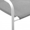 Modway Raleigh 7 Piece Outdoor Patio Aluminum Dining Set in White Gray - Seat Closeup Angle