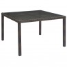 Modway Conduit 5 Piece Outdoor Patio Wicker Rattan Set - Brown Currant - Table in Front Side Angle