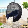 Modway Encase Sunbrella® Swing Outdoor Patio Lounge Chair in Black Navy - Lifestyle