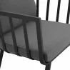 Modway Riverside Outdoor Patio Aluminum Armchair in Gray Charcoal - Set of Two - Seat Closeup Angle - Modway Riverside Outdoor Patio Aluminum Armchair in Gray Charcoal - Set of Two - Seat Closeup Angle