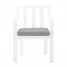 Modway Baxley Outdoor Patio Aluminum Armchair in White Gray - Set of Two - Front Angle