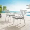 Modway Baxley Outdoor Patio Aluminum Armchair in White Gray - Set of Two - Lifestyle - Modway Baxley Outdoor Patio Aluminum Armchair in White Gray - Set of Two - Lifestyle