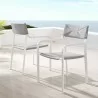 Modway Raleigh Outdoor Patio Aluminum Armchair in White Gray - Set of Two - Lifestyle - Modway Raleigh Outdoor Patio Aluminum Armchair in White Gray - Set of Two - Lifestyle