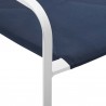 Modway Raleigh Outdoor Patio Aluminum Armchair in White Navy - Set of Two - Seat Closeup Angle