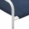 Modway Raleigh Outdoor Patio Aluminum Armchair in White Navy - Set of Two - Seat Closeup Angle - Modway Raleigh Outdoor Patio Aluminum Armchair in White Navy - Set of Two - Seat Closeup Angle