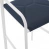 Modway Raleigh Outdoor Patio Aluminum Bar Stool in White Navy - Set of Two - Seat Closeup Angle