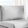 Conway Sunbrella® Outdoor Patio Wicker Rattan Armless Chair - Light Gray Gray - Seat Closeup Top Angle
