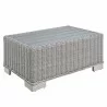 Modway Conway Outdoor Patio Wicker Rattan Coffee Table in 32"/45'' - Light Gray - Front Side Angle - Modway Conway Outdoor Patio Wicker Rattan Coffee Table in 32"/45'' - Light Gray - Front Side Angle