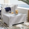 Modway Conway Outdoor Patio Wicker Rattan Coffee Table in 32"/45'' - Light Gray - Lifestyle
