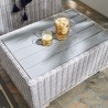 Modway Conway Outdoor Patio Wicker Rattan Coffee Table in 32"/45'' - Light Gray - Lifestyle
