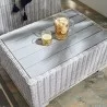 Modway Conway Outdoor Patio Wicker Rattan Coffee Table in 32"/45'' - Light Gray - Lifestyle - Modway Conway Outdoor Patio Wicker Rattan Coffee Table in 32"/45'' - Light Gray - Lifestyle