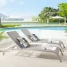 Modway Savannah Outdoor Patio Mesh Chaise Lounge in Gray - Lifestyle - Modway Savannah Outdoor Patio Mesh Chaise Lounge in Gray - Lifestyle