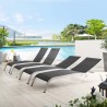 Modway Savannah Outdoor Patio Mesh Chaise Lounge in Black - Lifestyle