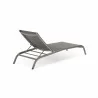 Modway Savannah Outdoor Patio Mesh Chaise Lounge in Gray - Reclined Back Side Angle - Modway Savannah Outdoor Patio Mesh Chaise Lounge in Gray - Reclined Back Side Angle