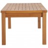 Modway Upland Outdoor Patio Teak Wood Coffee Table - Natural - Side Angle