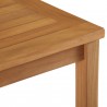 Modway Upland Outdoor Patio Teak Wood Coffee Table - Natural - Closeup Top Angle