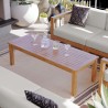 Modway Upland Outdoor Patio Teak Wood Coffee Table - Natural - Lifestyle