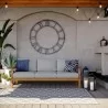 Modway Marina Outdoor Patio Teak Sofa - Natural Gray - Lifestyle - Modway Marina Outdoor Patio Teak Sofa - Natural Gray - Lifestyle