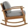 Modway Marina Outdoor Patio Teak Rocking Chair - Natural Gray - Side Angle - Modway Marina Outdoor Patio Teak Rocking Chair - Natural Gray - Side Angle