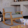 Modway Marina Outdoor Patio Teak Rocking Chair - Natural Gray - Lifestyle