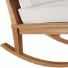 Modway Marina Outdoor Patio Teak Rocking Chair - Natural White - Base Angle - Modway Marina Outdoor Patio Teak Rocking Chair - Natural White - Base Angle