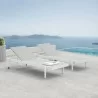 Modway Charleston Outdoor Patio Aluminum Chaise Lounge Chair in White Gray - Set of Two - Lifestyle - Modway Charleston Outdoor Patio Aluminum Chaise Lounge Chair in White Gray - Set of Two - Lifestyle