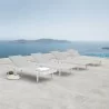 Modway Charleston Outdoor Patio Aluminum Chaise Lounge Chair in White Gray - Set of Four - Lifestyle - Modway Charleston Outdoor Patio Aluminum Chaise Lounge Chair in White Gray - Set of Four - Lifestyle