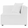 Modway Saybrook Outdoor Patio Upholstered Sectional Sofa Corner Chair - White - Side Angle - Modway Saybrook Outdoor Patio Upholstered Sectional Sofa Corner Chair - White - Side Angle