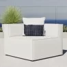 Modway Saybrook Outdoor Patio Upholstered Sectional Sofa Corner Chair - White - Lifestyle - Modway Saybrook Outdoor Patio Upholstered Sectional Sofa Corner Chair - White - Lifestyle